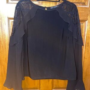 White House Black Market Black Lace Blouse